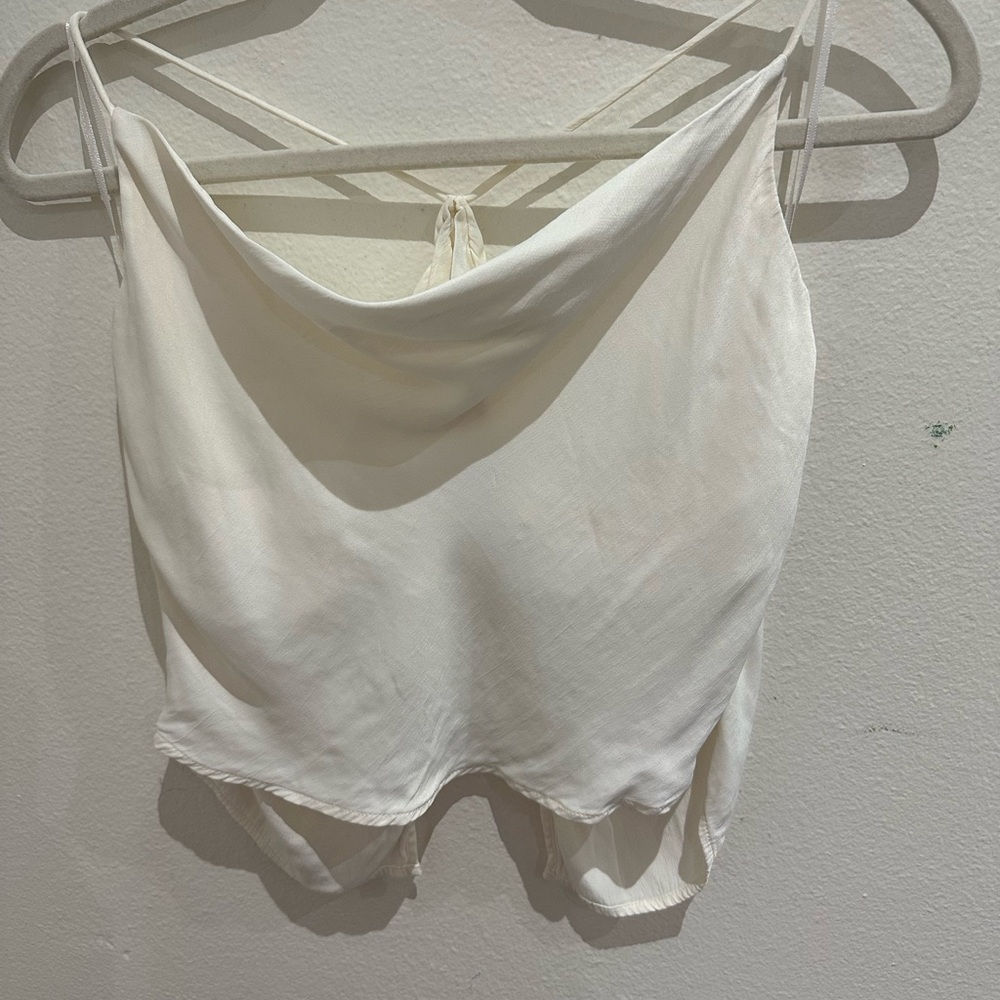 Zara Cream Draped Cami Top